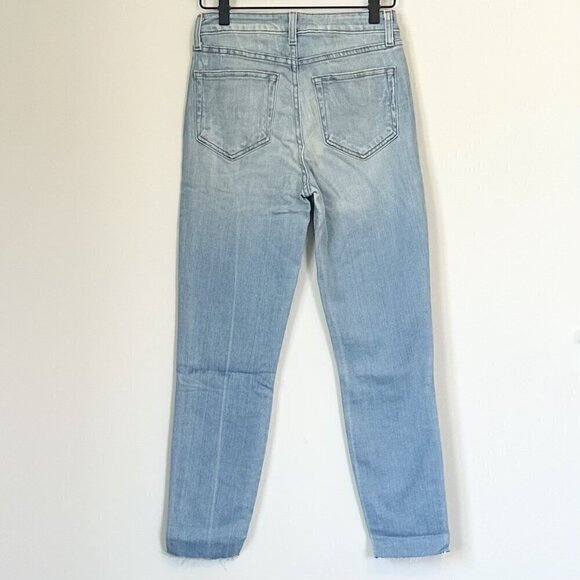 NWT L'AGENCE El Matador Raw Hem Crop Slim Blue Jeans in Dev - Size 25 - Picture 7 of 7